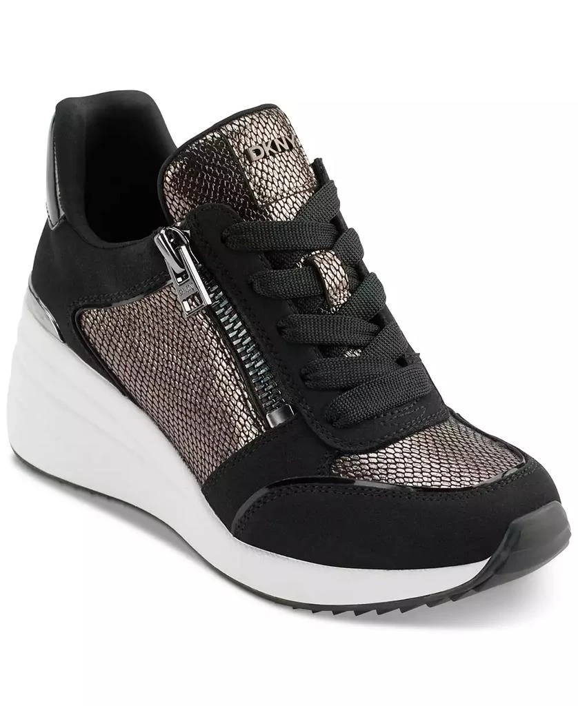 DKNY Women's Kalina Lace-Up Wedge Sneakers 1