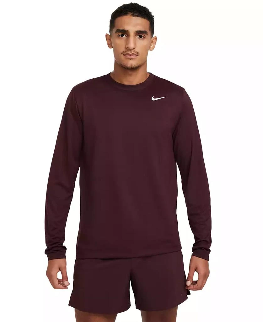 NIKE Men's Relaxed-Fit Long-Sleeve Fitness T-Shirt 1