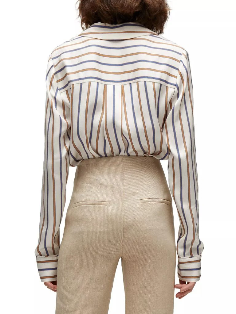 VERONICA BEARD Lusanne Stripe Long-Sleeve Shirt 5