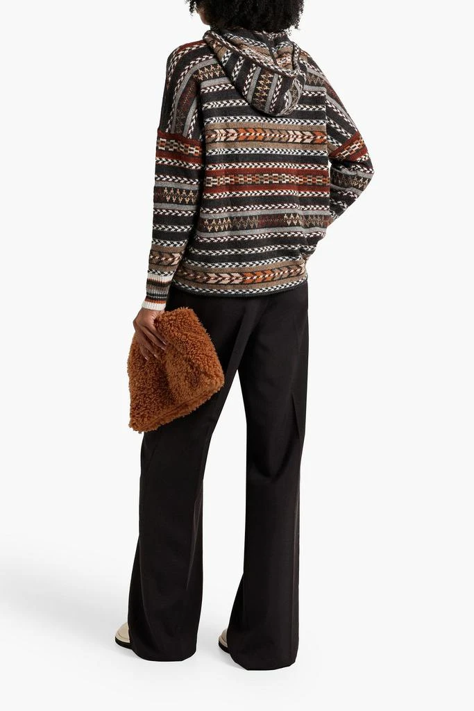 AUTUMN CASHMERE Jacquard-knit cashmere hoodie 3