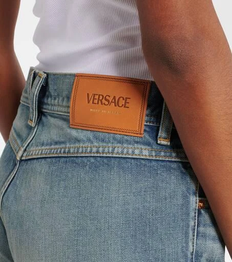 Versace Mid-rise denim shorts 5