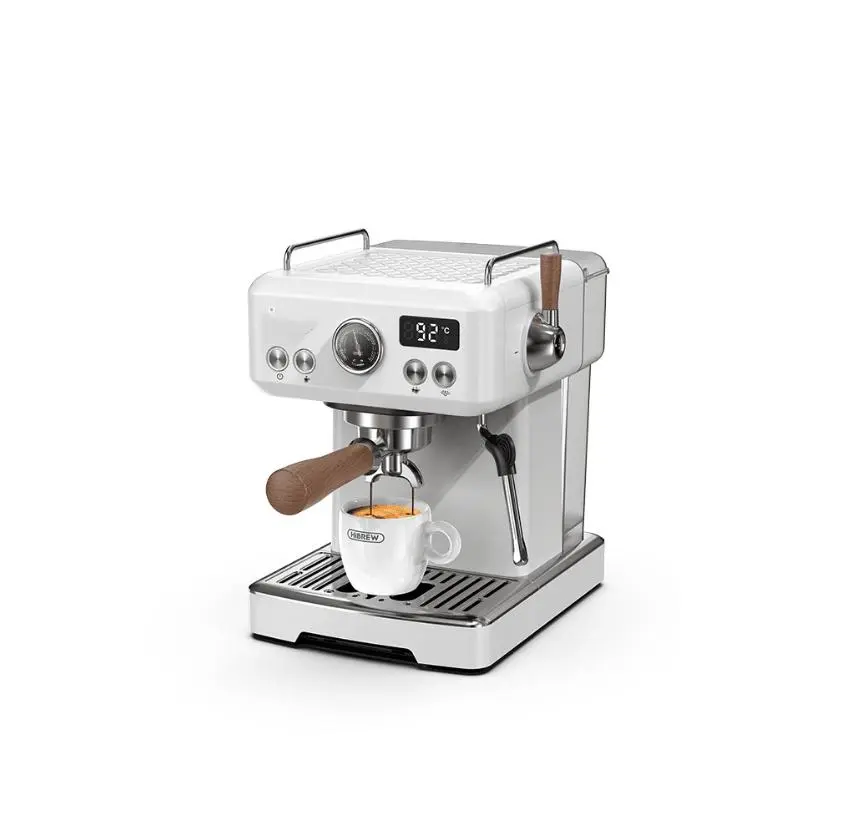 HiBREW 20Bar Semi-Automatic Coffee Maker-Cold/Hot Brew with 95°C Brewing, 135°C Steam, 58mm Ground Coffee, 1350W Pump-Press Steam Blower, Temperature Control, Portable Filter, Pre-Soak, Mecha