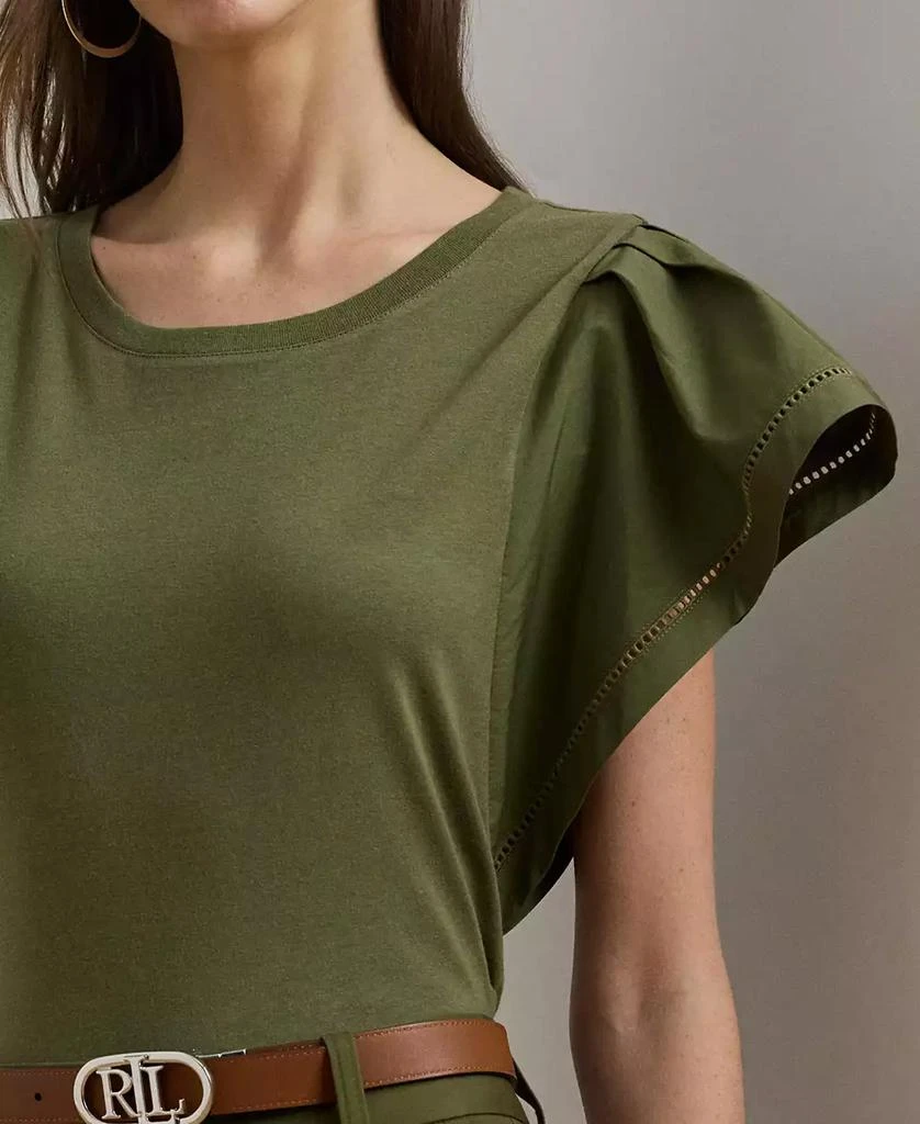 Ralph Lauren Women's Jersey Flutter-Sleeve Tee 3