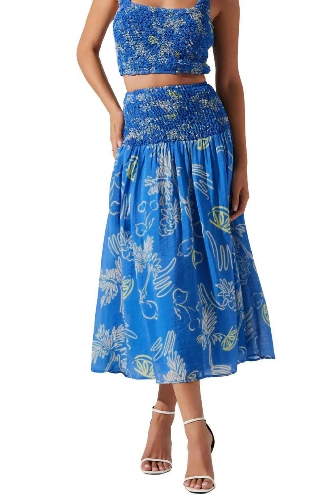Moana Skirt In Blue Lemon Print  On Sale Now with Up to 49% Off | Discover  Exclusive Deals & Savings at BeyondStyle  Authentic ASTR women|skirts| clothing with Limited-Time Discounts, Free Shipping,