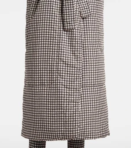 Norma Kamali Sleeping Bag houndstooth wrap coat 6