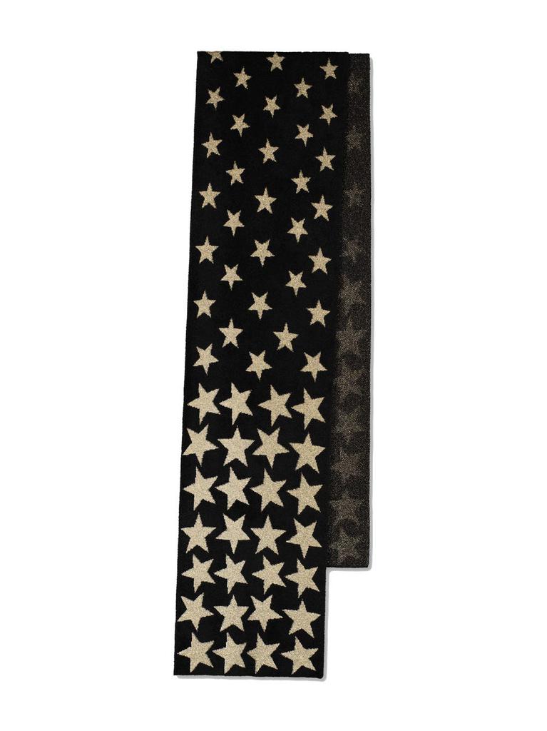 NA Black scarf with gold stars