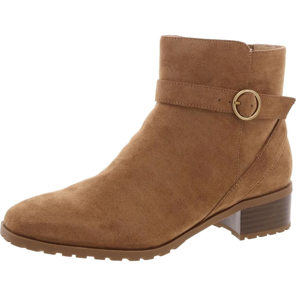 Anne Klein Charlton Womens Leather Ankle Booties 1