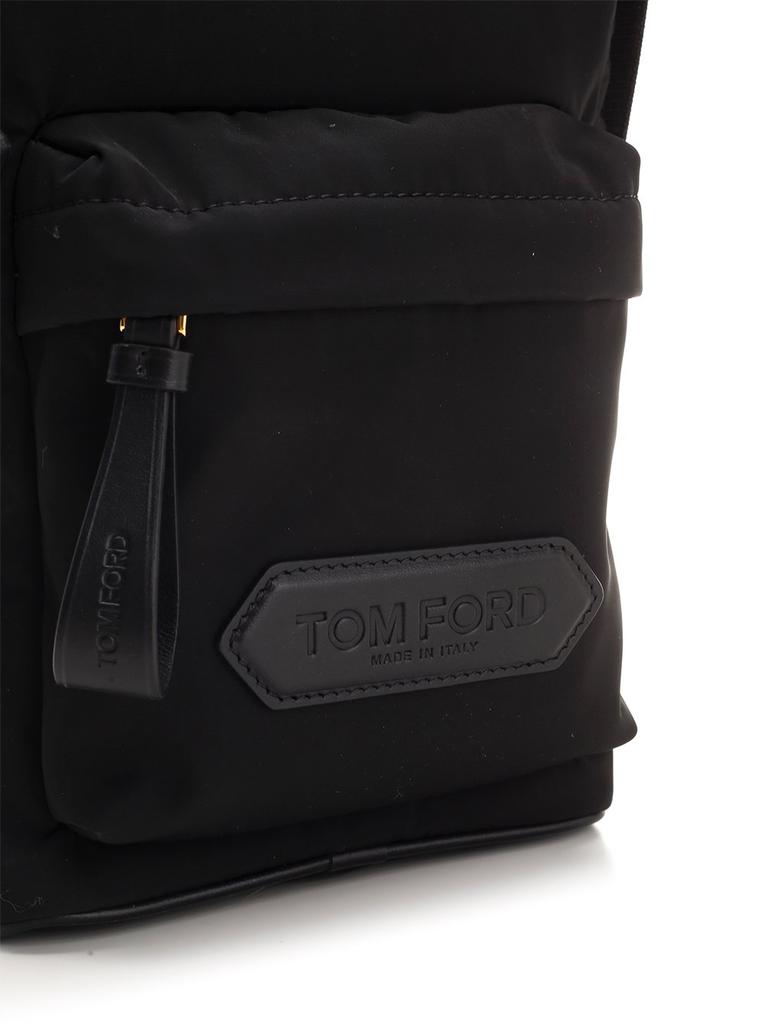 ショルダーバッグ TOM FORD MESSENGER BAG WITH APPLICATION Tom Ford Tom Ford Logo Patch Small Messenger Bag - Shoulder