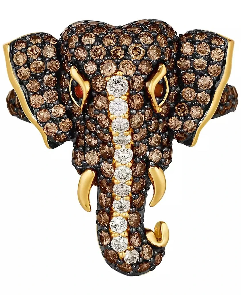 Le Vian Diamond (2 ct. t.w.) 
Passion Ruby Accent Elephant Ring in 14k Gold 4