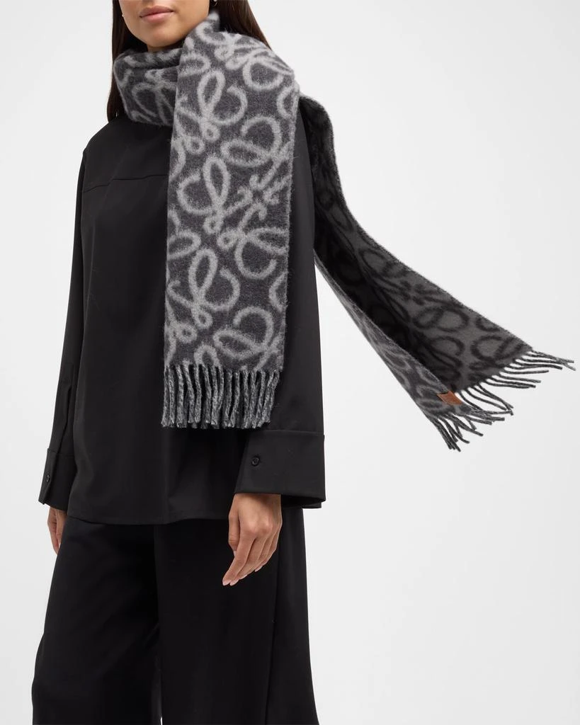 Loewe Anagram Wool-Blend Scarf 3