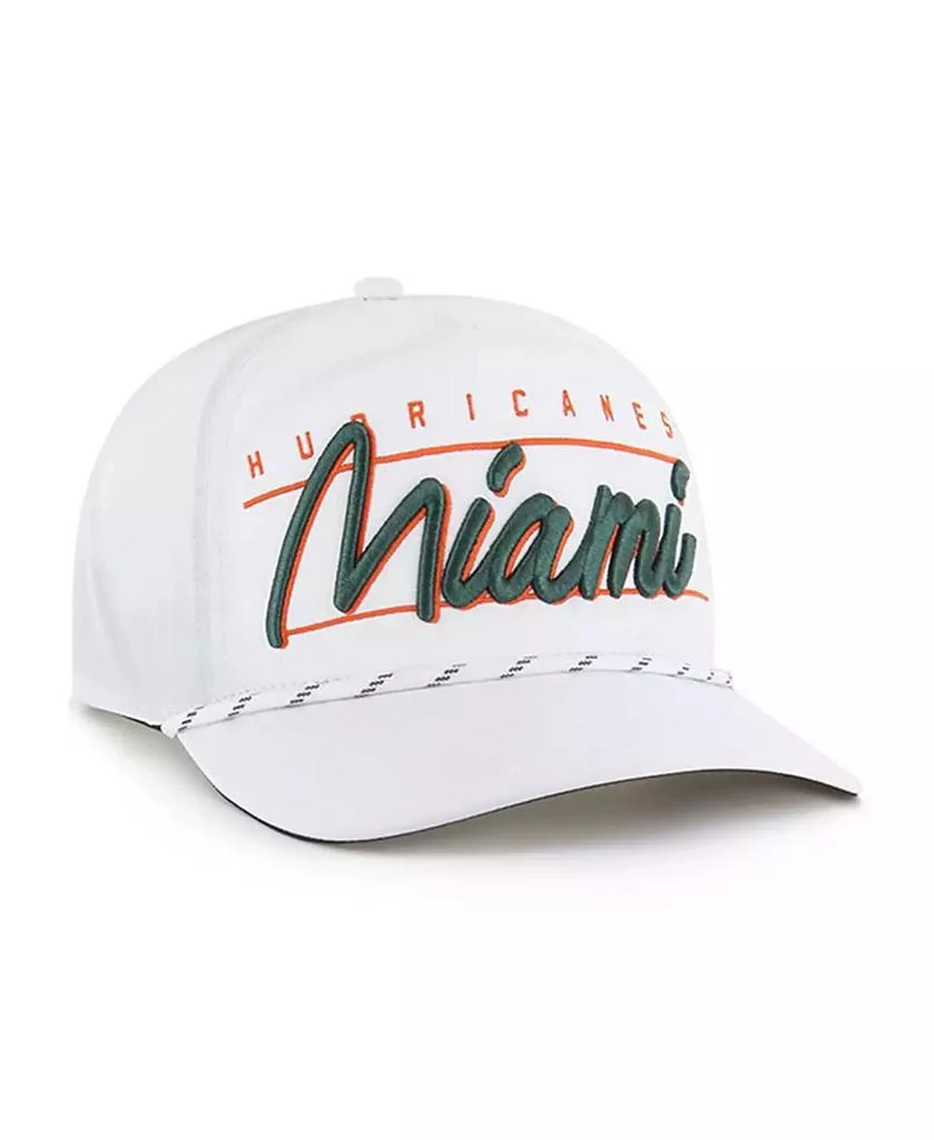47 Brand Men's White Miami Hurricanes Condor Hitch Brrr Adjustable Hat 2