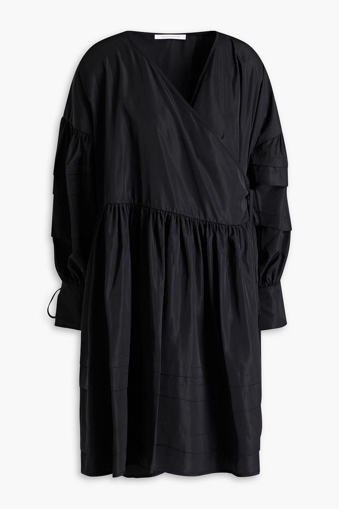 CECILIE BAHNSEN Amelie gathered taffeta wrap dress