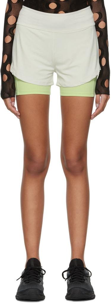 RUI SSENSE Exclusive Gray & Yellow Nylon Sport Shorts