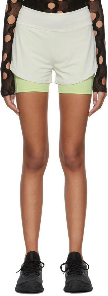 RUI SSENSE Exclusive Gray & Yellow Nylon Sport Shorts 1