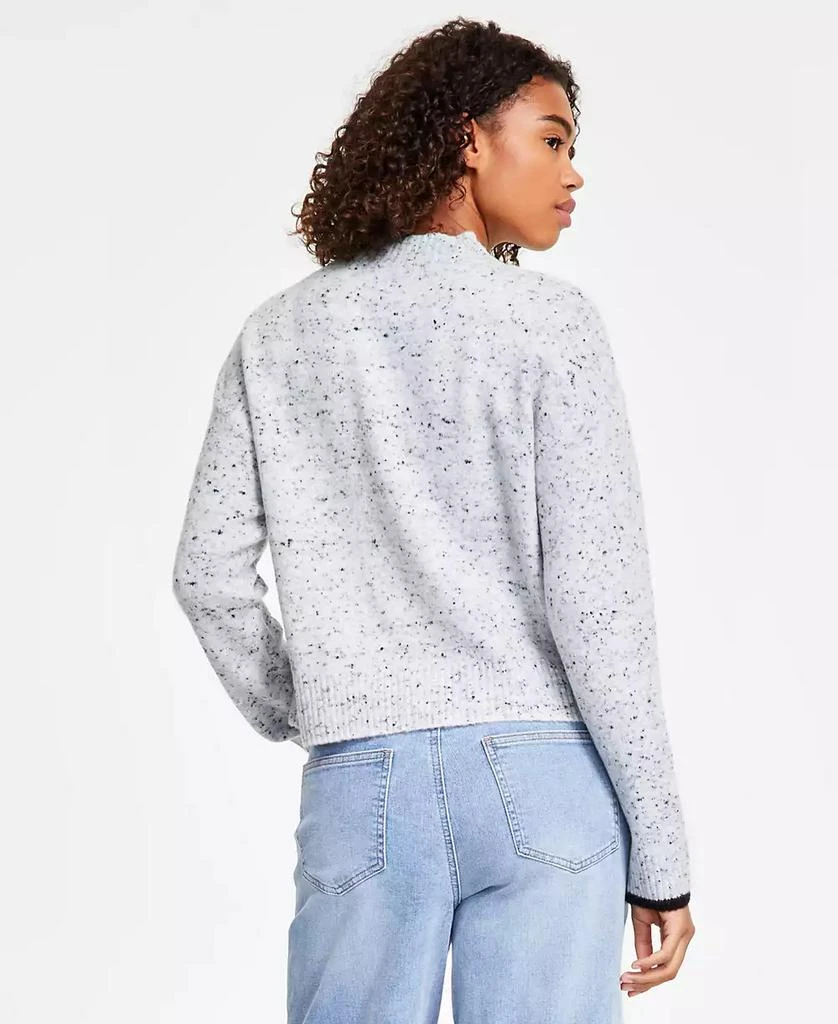 Hooked Up by IOT Juniors' New York Mock Neck Eyelash Sweater 2