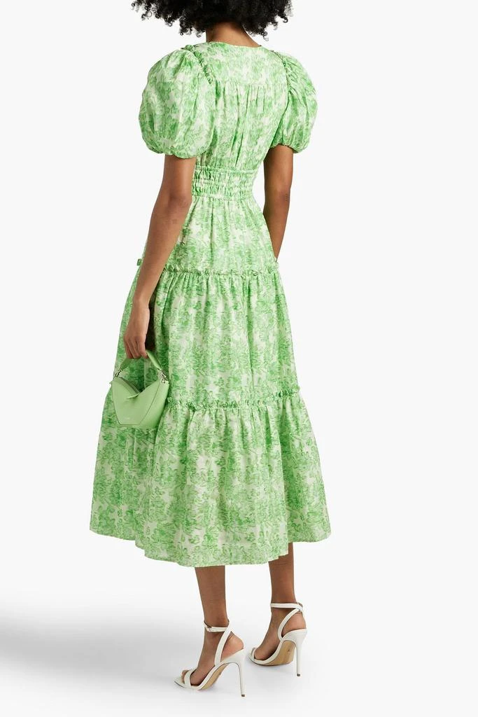 Derek Lam Philippa tiered printed cotton-jacquard midi dress 3