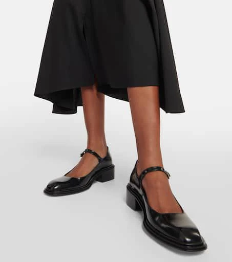 Souliers Martinez Penelope leather Mary Jane flats 4
