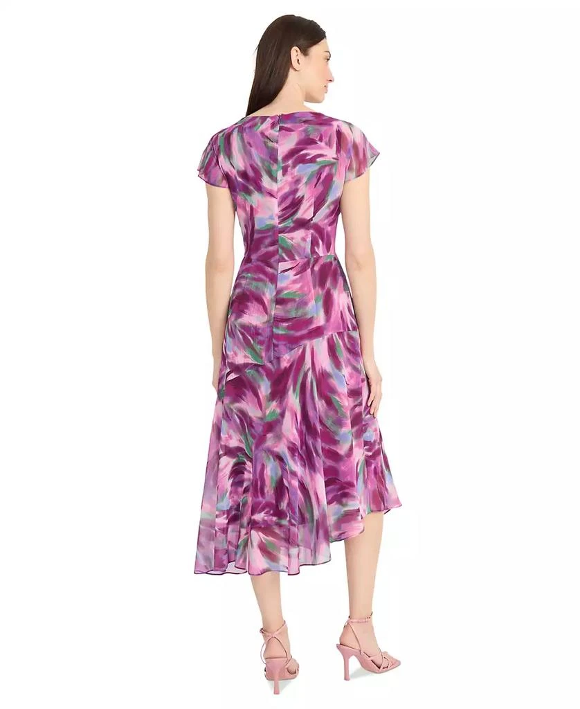 Maggy London Women's Printed Asymmetrical Midi Dress 2