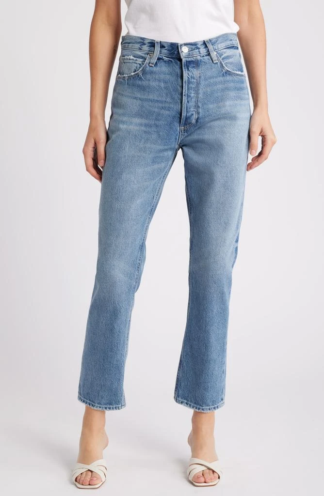 Paige Billy High Waist Crop Straight Leg Jeans
