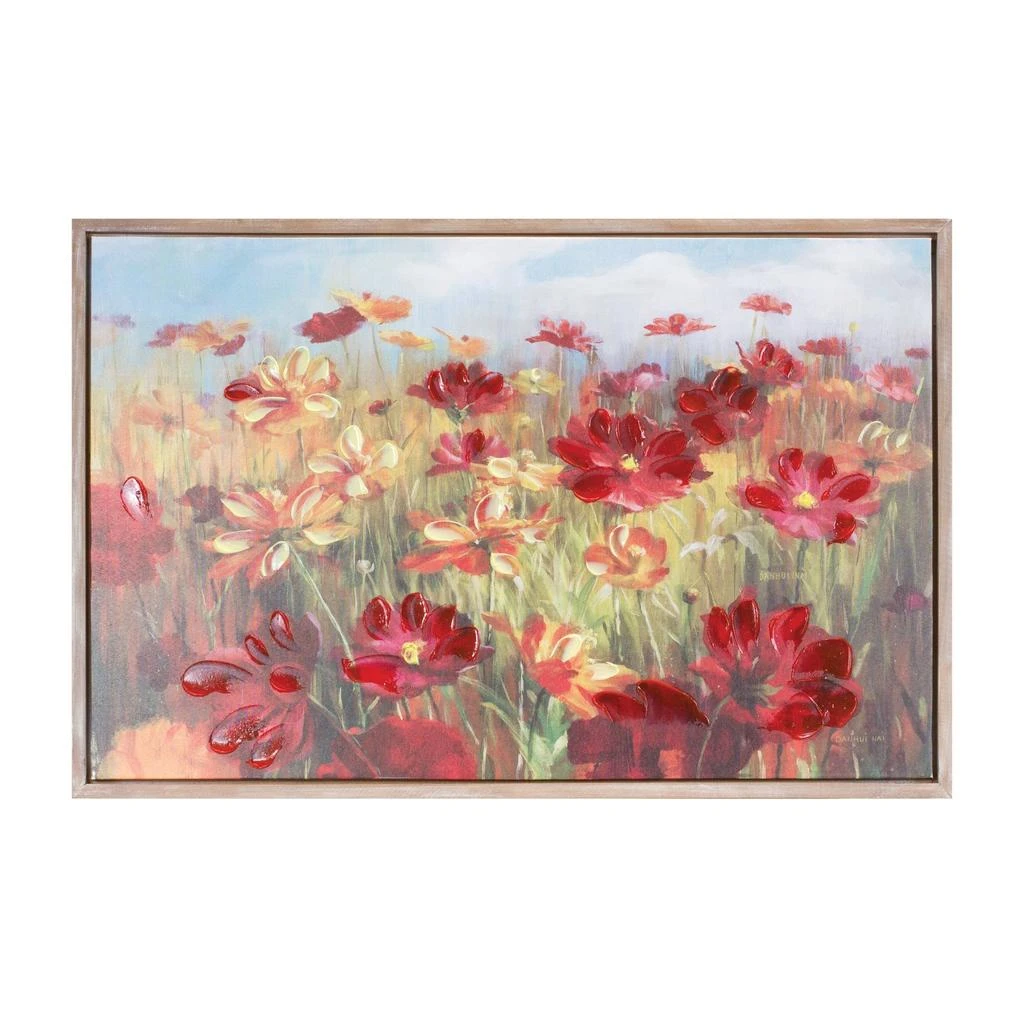 Hivvago Framed Floral Canvas Art 35.5"L