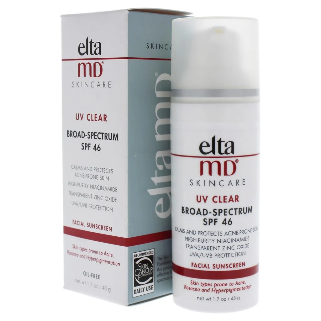 EltaMD UV Clear Facial Sunscreen SPF 46 by EltaMD for Unisex - 1.7 oz Sunscreen