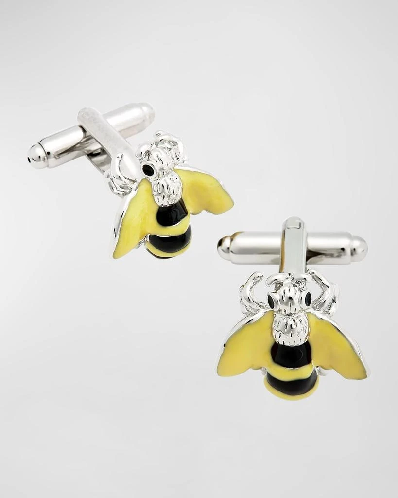 Link Up Men's Enamel Bee with Yellow Wings Cufflinks 1