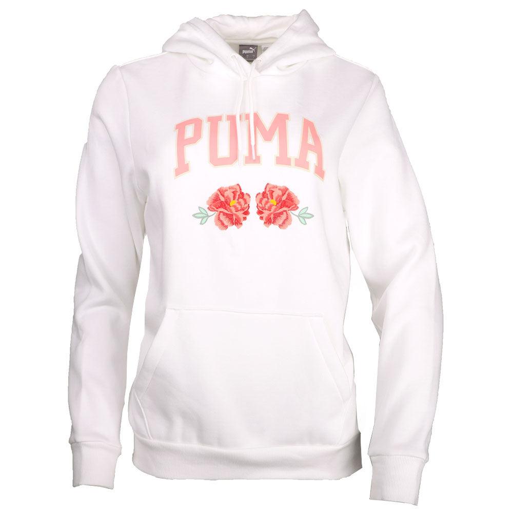 Puma Faux Embroidery Floral Pullover Hoodie