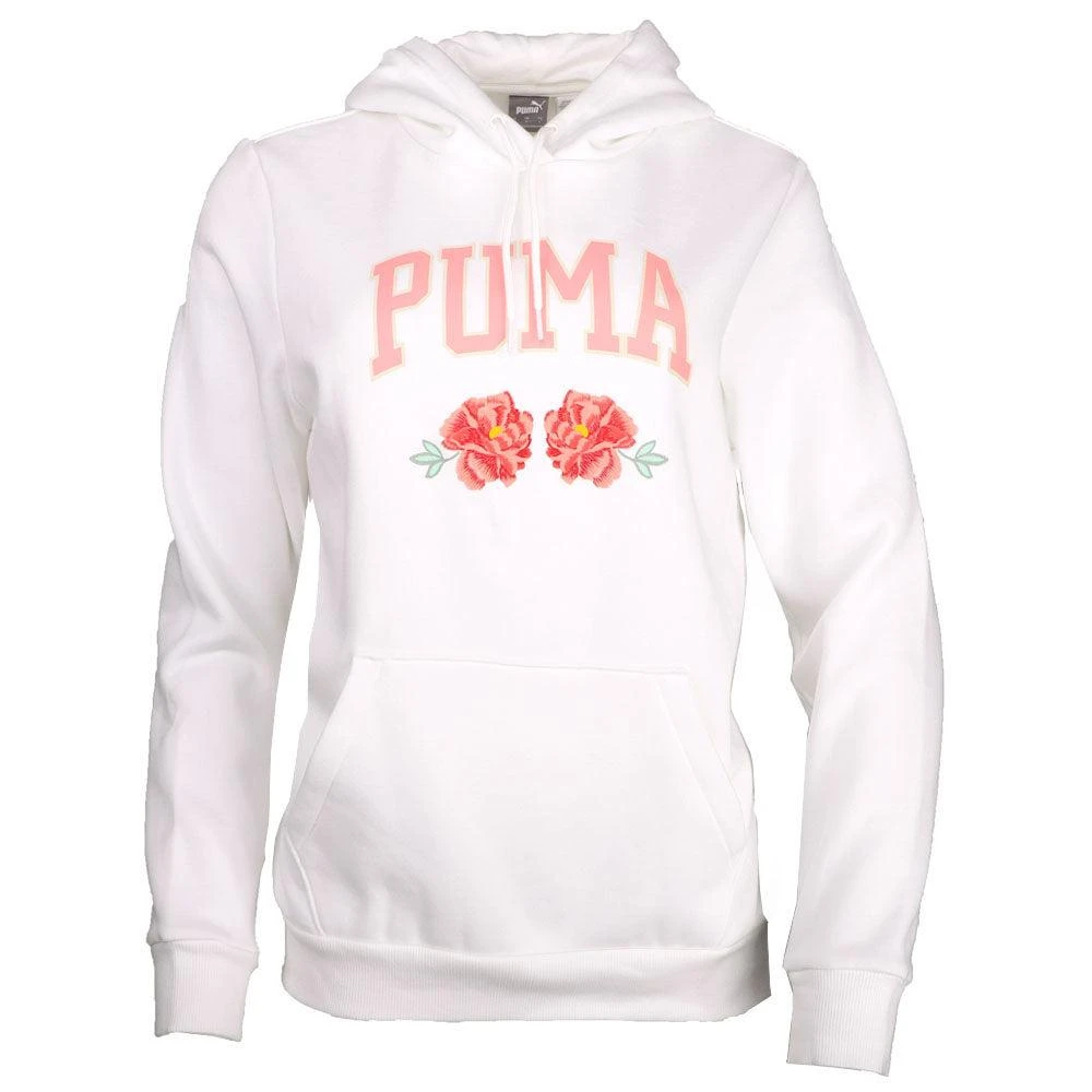 Puma Faux Embroidery Floral Pullover Hoodie