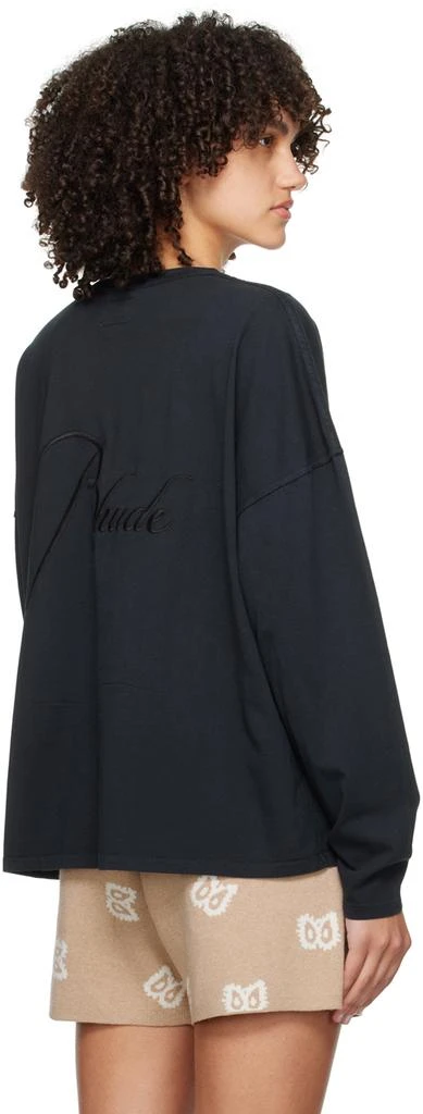 Rhude Black Embroidered Long Sleeve T-Shirt 3