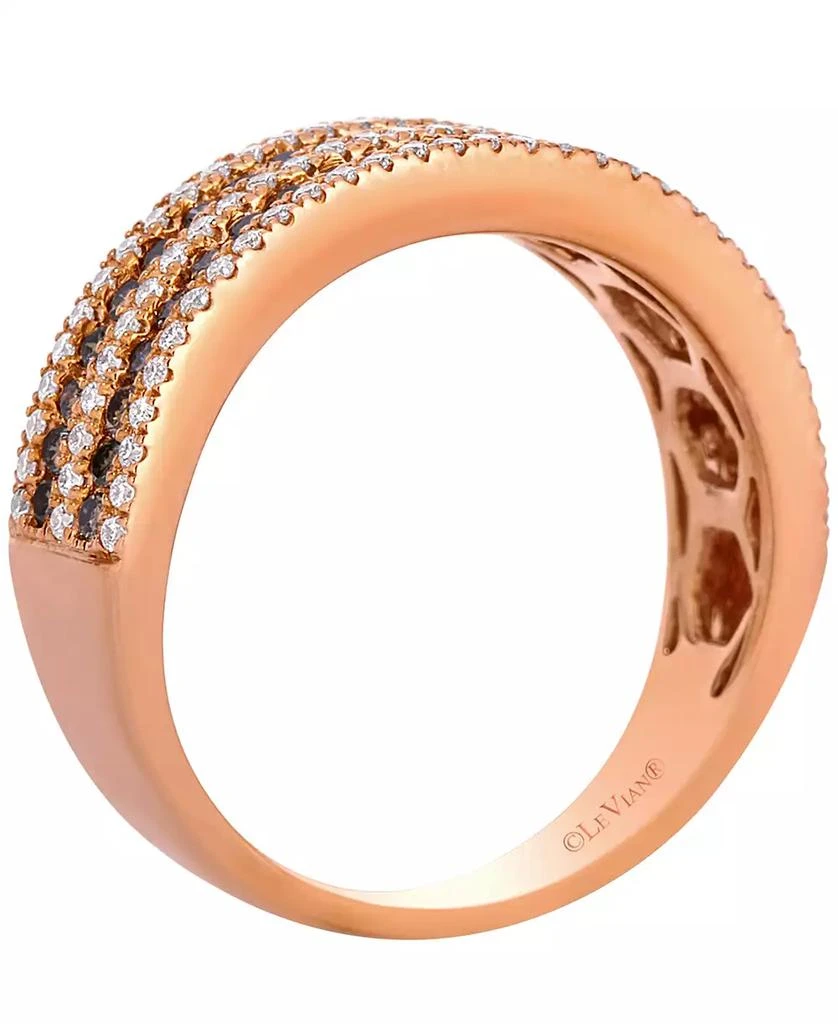 Le Vian Chocolate Diamond (0.41 ct. t.w.) 
Vanilla Diamond (0.32 ct. t.w.) Ring in 14k Strawberry Gold 2