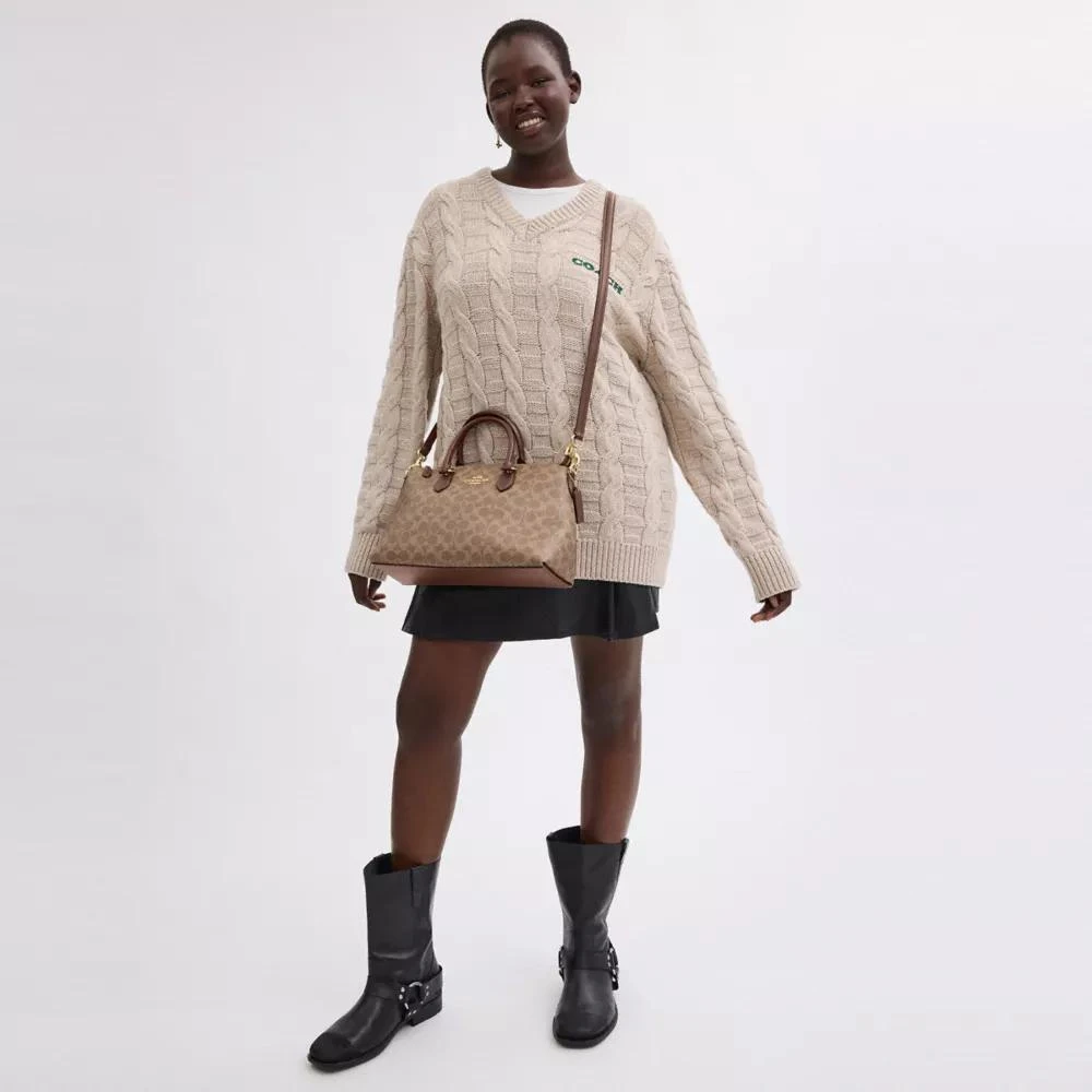 Coach Georgia Satchel Bag In Signature Canvas 2