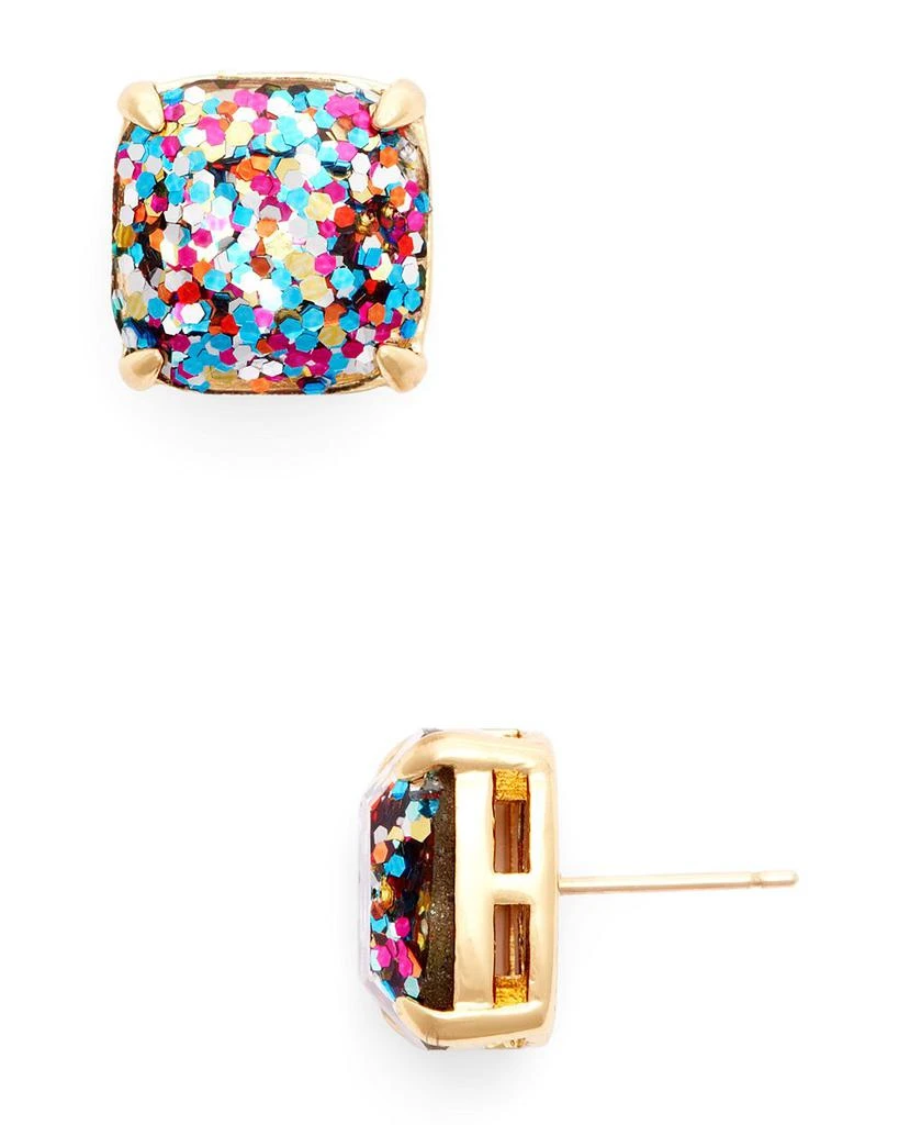 Kate Spade Small Square Glitter Stud Earrings 1