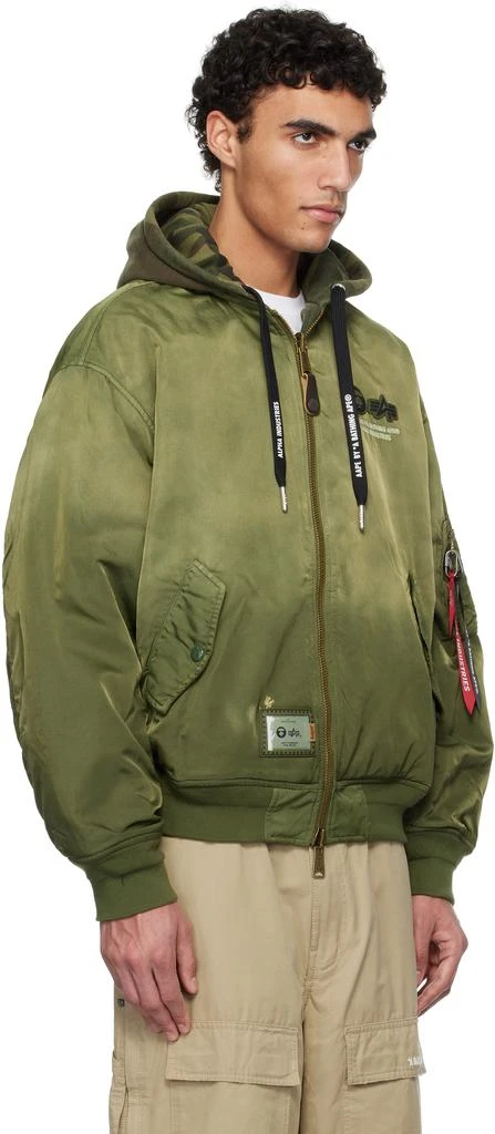 AAPE Khaki Alpha Industries Edition MA-1 Reversible Bomber Jacket 2