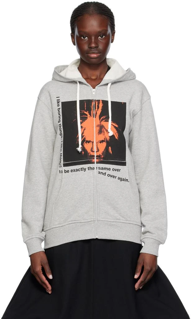 Comme des Garcons Gray Andy Warhol Hoodie 1