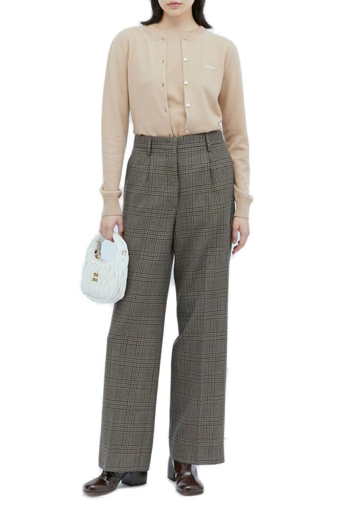Miu Miu Miu Miu Mid-Rise Checked Pants - Leggings - Compare