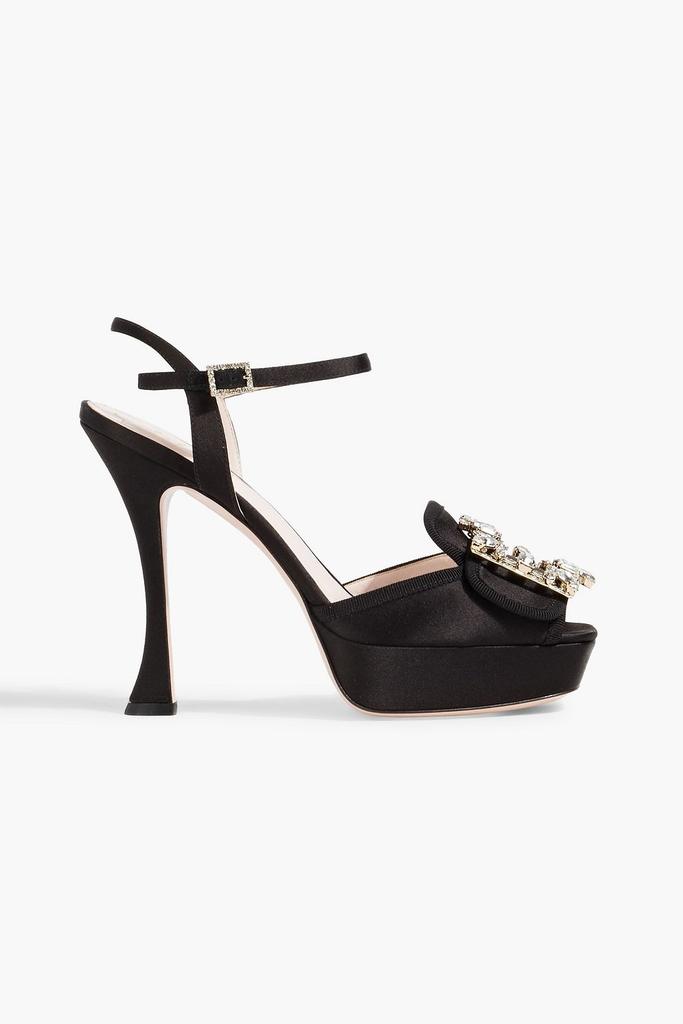 【関税込み】ROGER VIVIER MARLENE' SANDALS ROGER VIVIER Marlene 100 crystal-embellished satin sandals