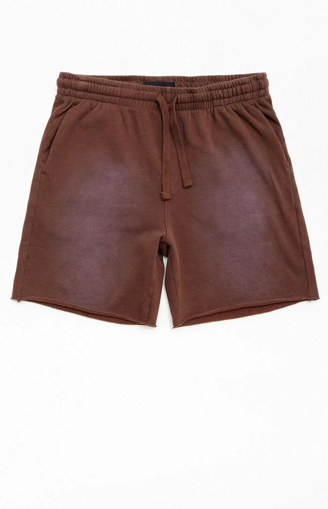 PacSun Brown Acid Wash Sweat Shorts 1