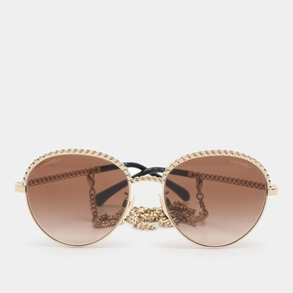 Chanel Chanel Gold Tone/ Brown Gradient 4242 Pantos Sunglasses 1