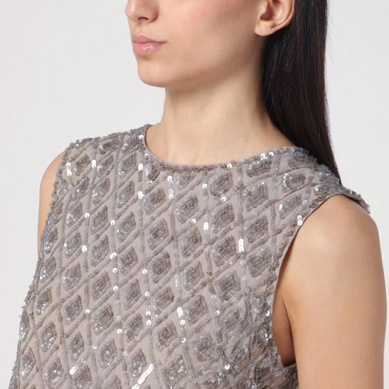 P.A.R.O.S.H. Gray tank top with sequins 4
