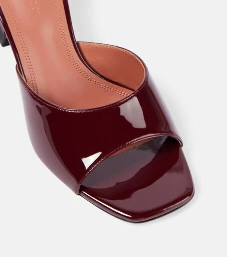 Amina Muaddi Lupita 70 patent leather mules 5