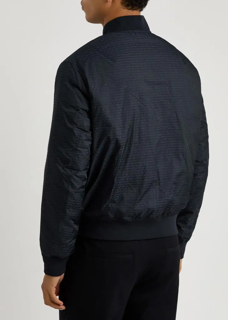 Emporio Armani Logo reversible nylon bomber jacket 3