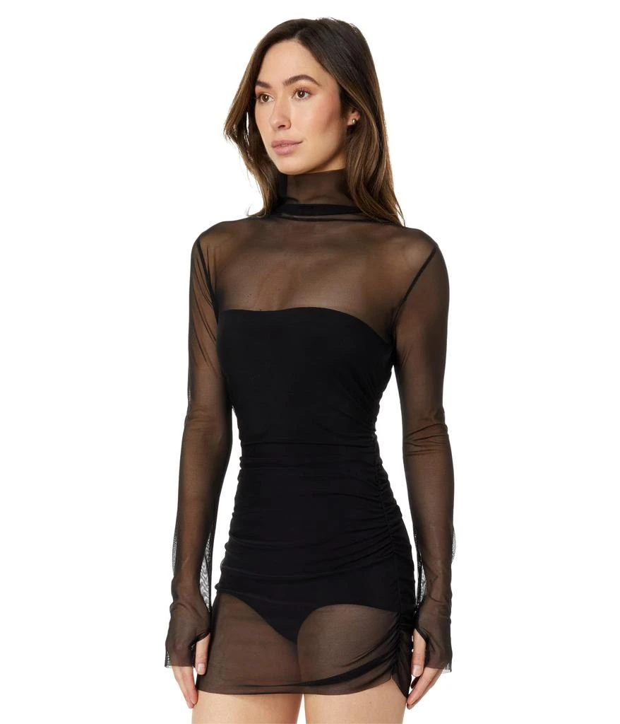 Norma Kamali Long Sleeve Turtleneck Super Mini Dress 1