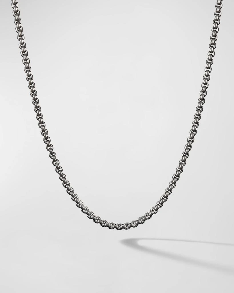 David Yurman Men's Box Chain Necklace in Gray Titanium, 2.7mm, 24"L 1