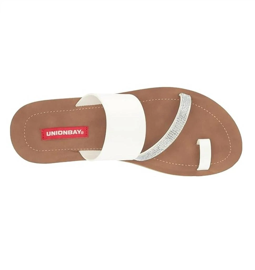 UNIONBAY Women's Sasha Sandal In White 5