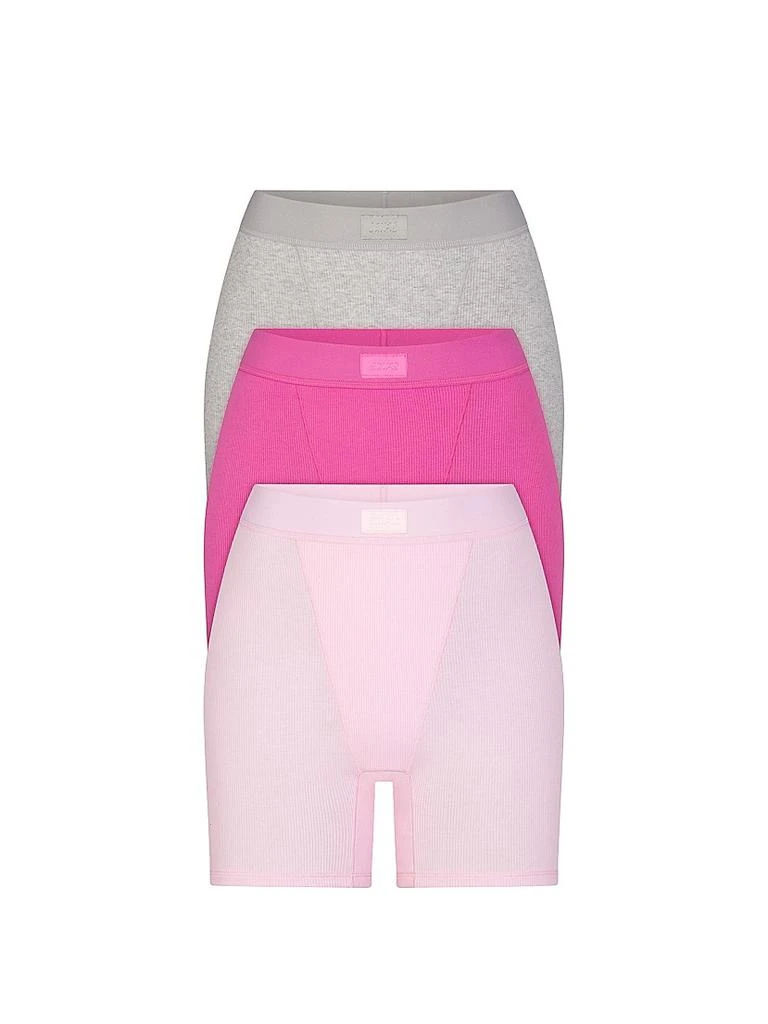 SKIMS Cotton Rib 3-Pack Boxer 1