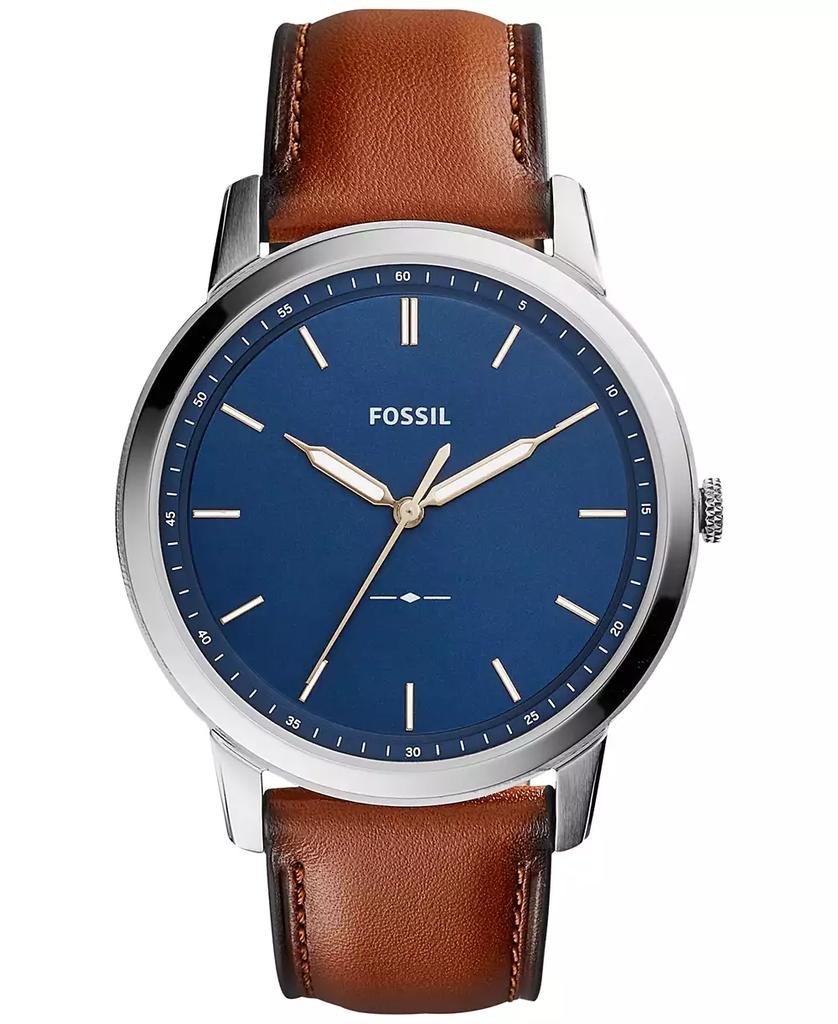 Fossil Men's The Minimalist Brown Leather Strap Watch