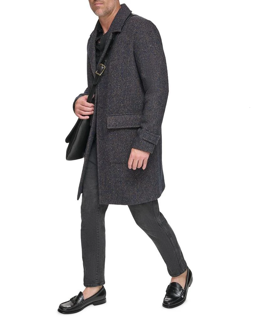 Andrew Marc Wexford Textured Herringbone Relaxed Fit Long Overcoat 5