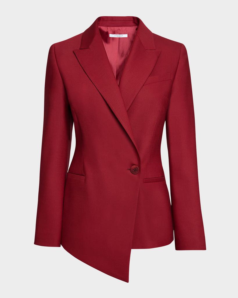Santorelli Single-Button Asymmetric Blazer