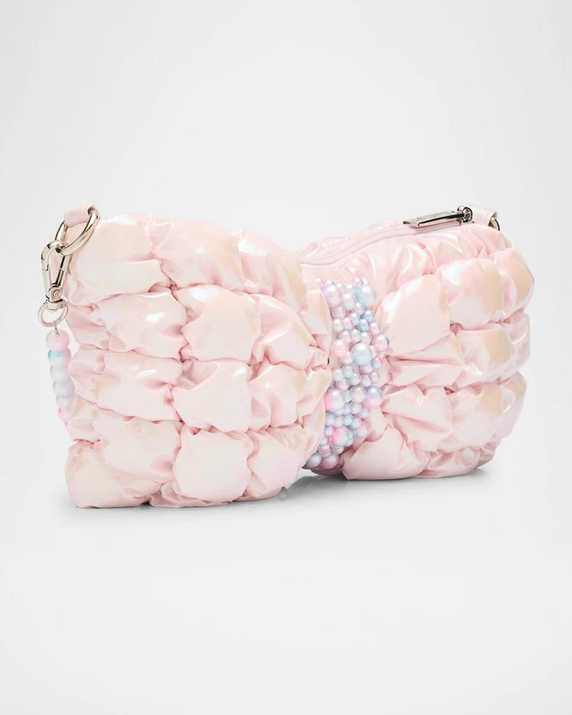 Bari Lynn Kid's Iridescent Puffy Bow Shoulder Bag 3