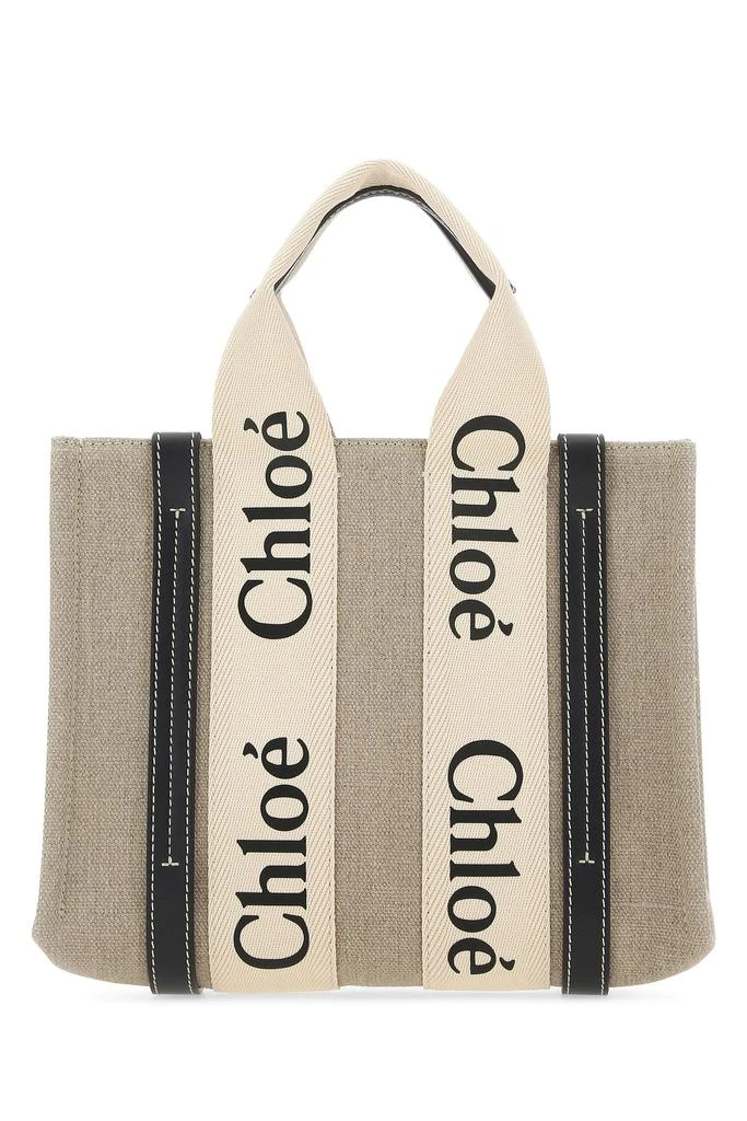 Chloé Multicolor fabric small Woody shopping bag 1